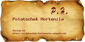 Polatschek Hortenzia névjegykártya