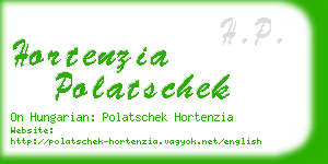 hortenzia polatschek business card